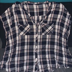Torrid Plaid button up blouse